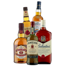 Ballantine's, Glenlivet, Jameson, Four Rose, Chivas